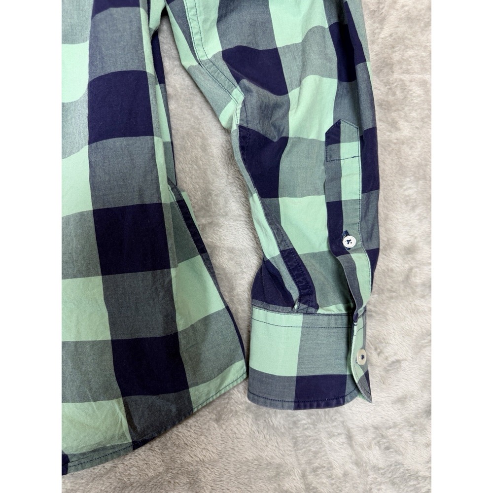 UNTUCKit Shirt Mens XL Green Blue Buffalo Check Plaid 100% Cotton Button Up - Picture 10 of 11